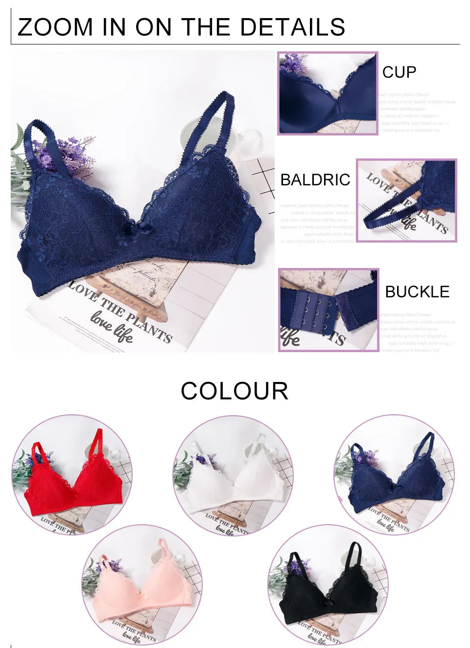 lingerie underwear women japanese pink bra plus size feminino lace intimates wire free bralette