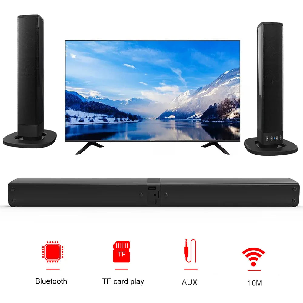 Wireless Blue-tooth Sound Bar Speaker System Super Power Sound Speaker Wired Wireless Surround Stereo Home Theater TV Projector