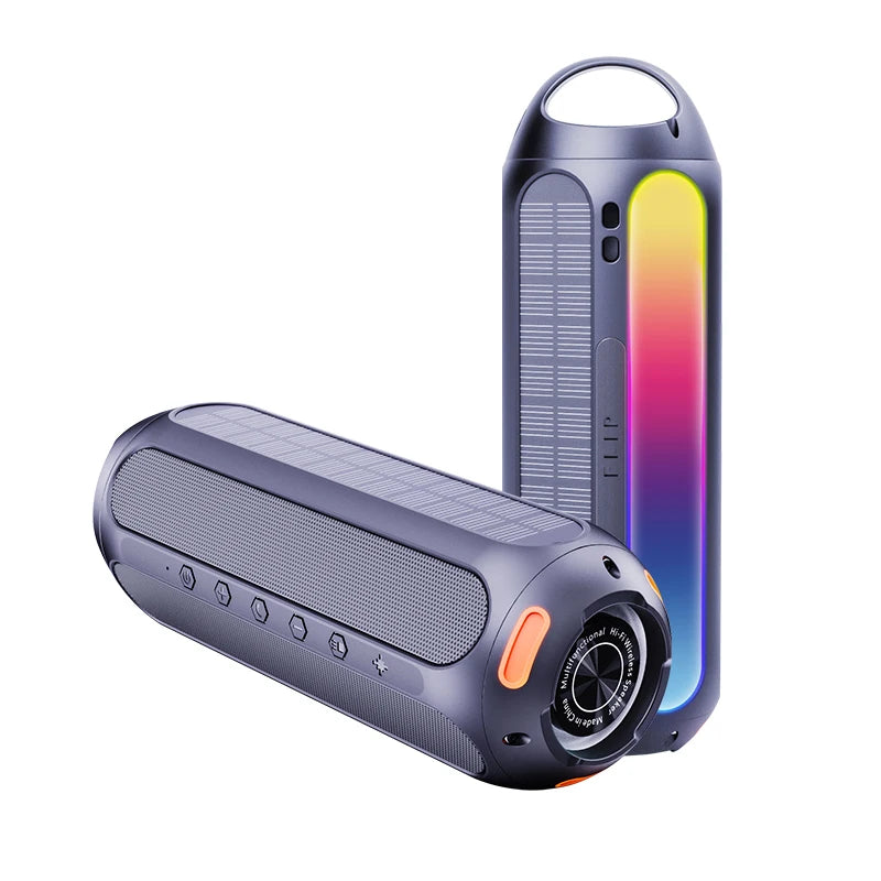 Portable Golf Solar Speaker Wireless Blue-tooth Magnetic Speakers with RGB Lighrt,IPX6 Waterproof Outdoor Golf Cart Speakers