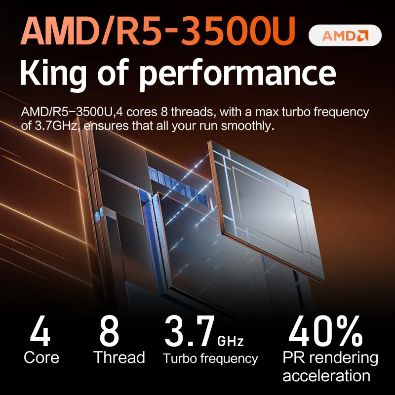 Wholesale 15.6 Inch High-End Gaming Laptop Amd Ryzen 5 Pro 3500U Processor English Full-Size High-End Business Keyboard Laptop