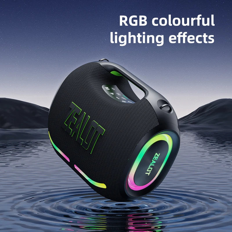 Top-selling 120W Waterproof Wireless Speaker with RGB LED Lights Battery-Powered Portable for Karaoke Outdoor Party Use ZE01
