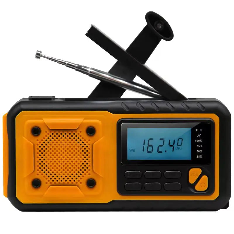 SY-376 Solar/Crank Emergency DAB+/FM Radio with Powerful Spotlight & Soft Night Light for Camping & Survival