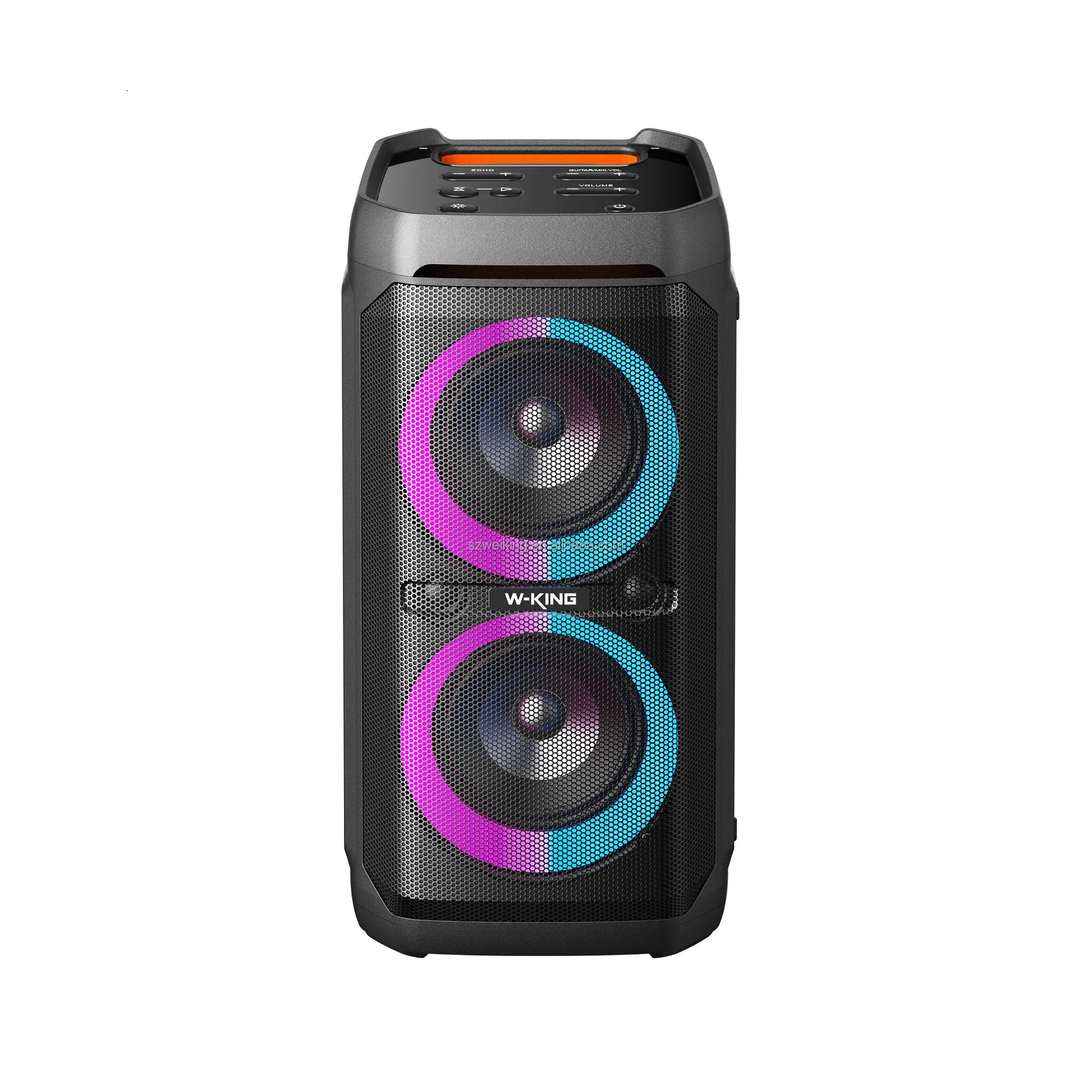 W-King T11 Bluetooth Dual 5.25 Inches Drivers Wireless Karaoke Portable Partybox Rechargeable LED Light Outdoor Party Speaker