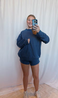 Denim Blue Mockneck