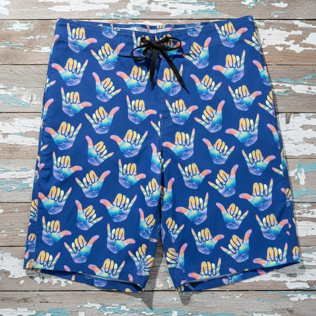 Shaka Print Men's Board Shorts
