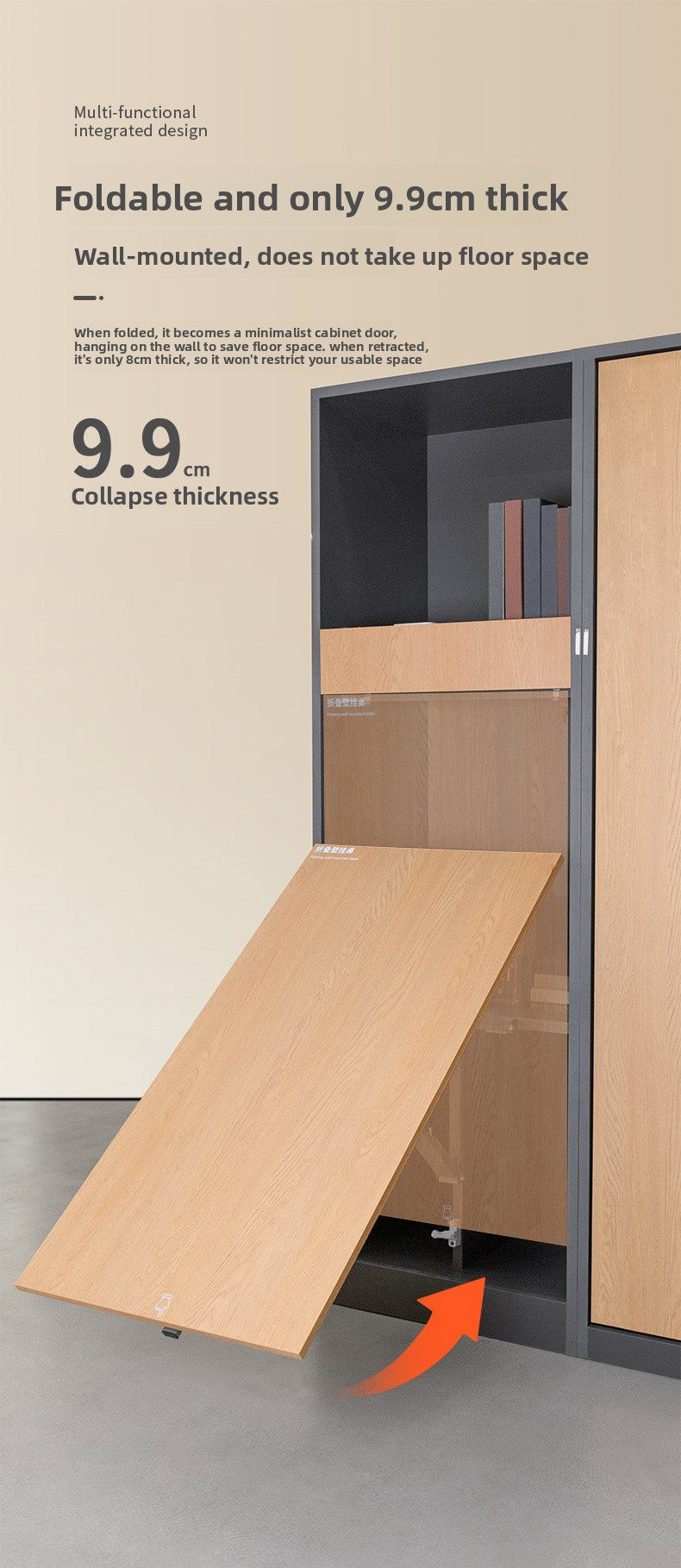 Fold Down Wall Table Accessories Wall Folding Table Multifunctional Wall Mounted Folding Table Accessories for Dining, Home,