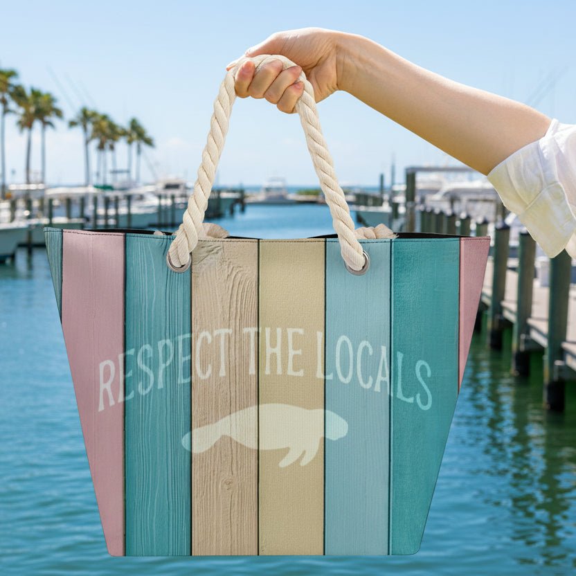 Manatee Hemp Rope Tote Bag | Respect The Locals