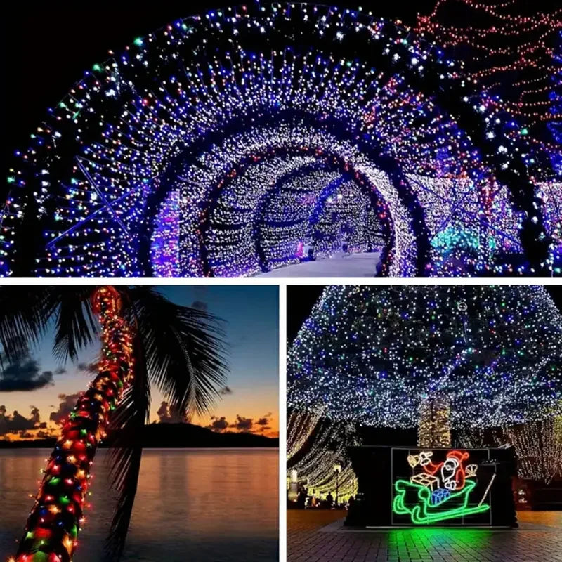 LED Solar String Lights Fairy Lights 8 Lighting Modes Waterproof Suitable for Outdoor Gardens Weddings Parties Dances