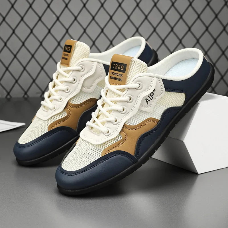 Summer Man Casual Half Slippers Breathable Soft-soled Support Leisure Flats Shoes Outdoor Light No Slip Men Sneakers Sandals 슬리퍼