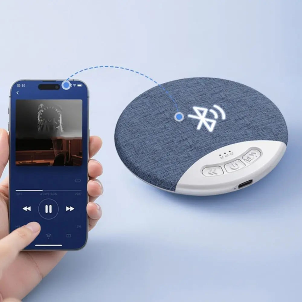 Bluetooth 5.3 Under Pillow Bluetooth Speaker HiFi Stereo Sound 3-Level Timer White Noise Machine Sleep Aid Built-in White Noise