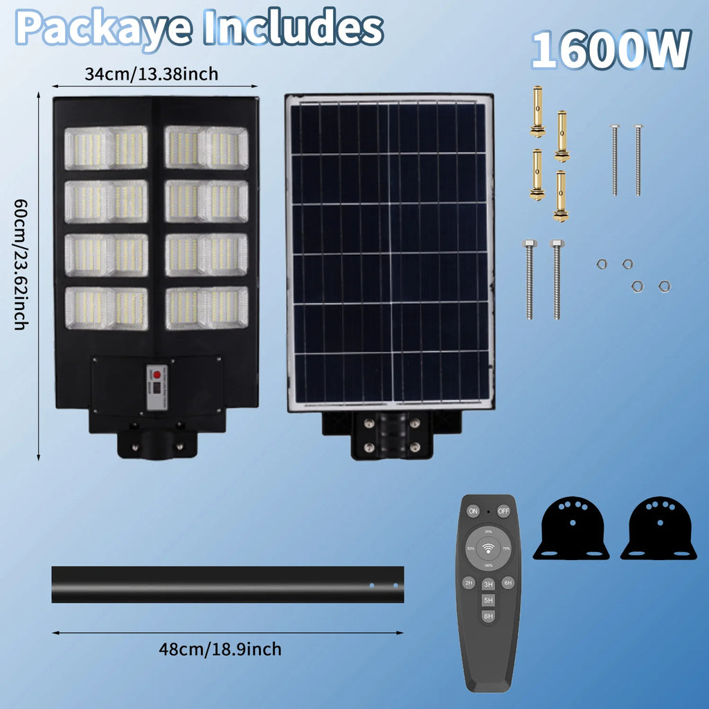 Super Bright Solar Lights for Outside, Dusk to Dawn LED Solar Street Light Motion Sensor , Solar Security Flood Lights Outdoor