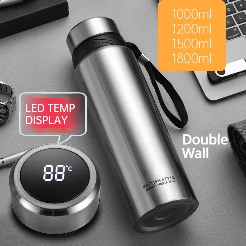 Thermo Pot Thermos Bottle 1800ML Double Wall Stainless Steel Insulated Vacuum Flask Drinkware Cup Thermal Mug Water Bottle
