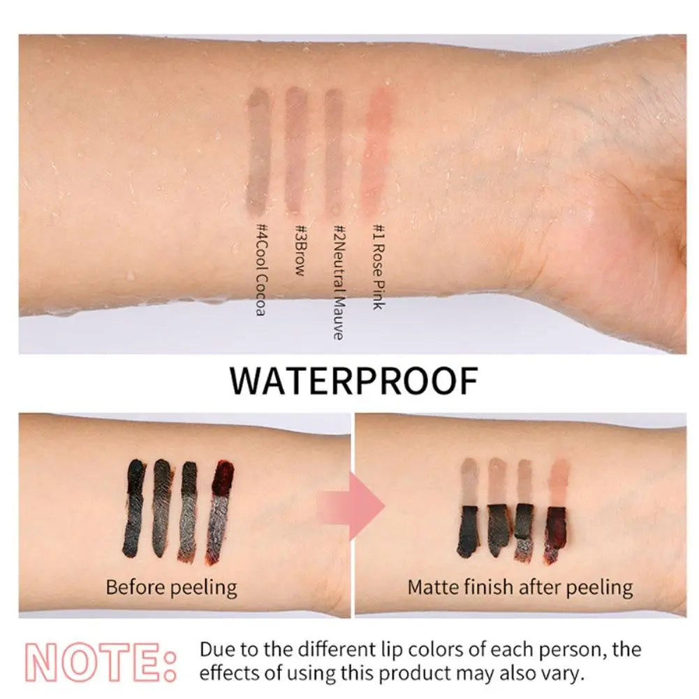 Waterproof Lip Liner Peel Off Tattoo Lipgloss Waterproof Long Lasting Matte Lip Tint Brown Contour Tear-off Lips Stain Cosmetic