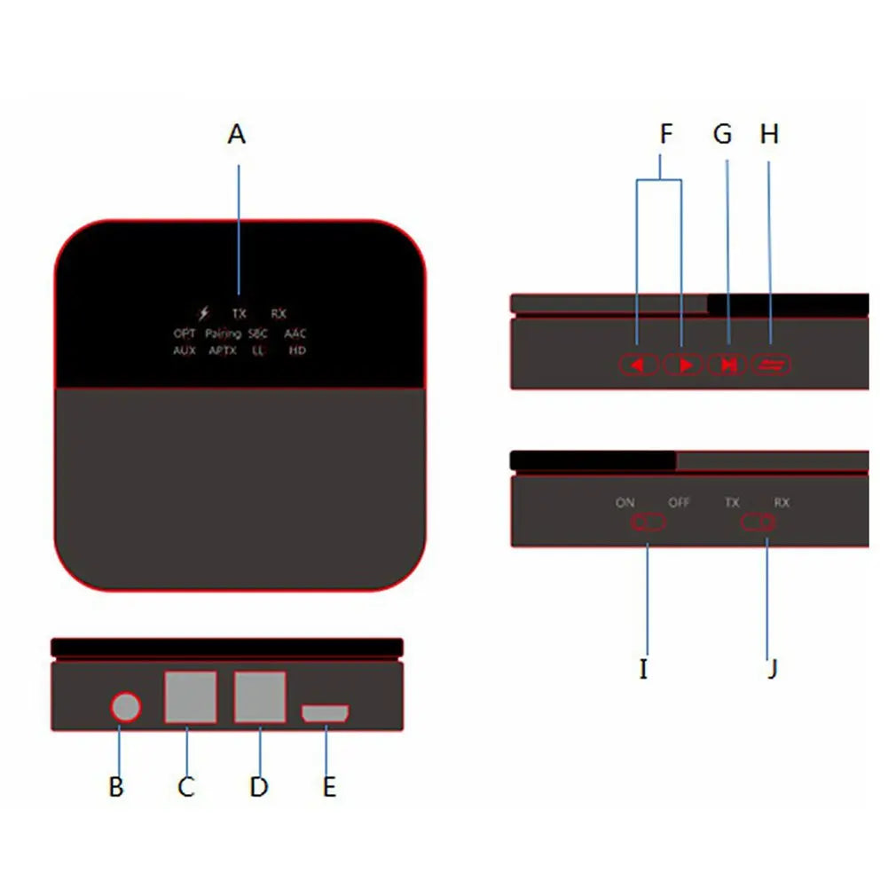 Bluetooth-compatible 5.0 Audio Adapter Bluetooth Transmitter Receiver for TV Laptop Stereo System Wireless Adapter Dropshipping