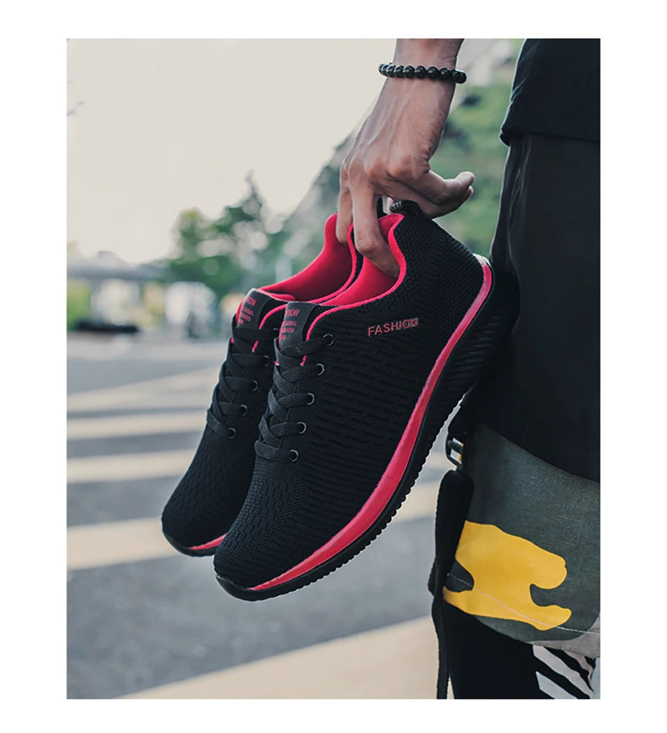 Men Running Spring Autumn Walking Loafers Fashion Casual Sports Shoes Breathable Light Men's Outdoor Shoes Plus Size38-48