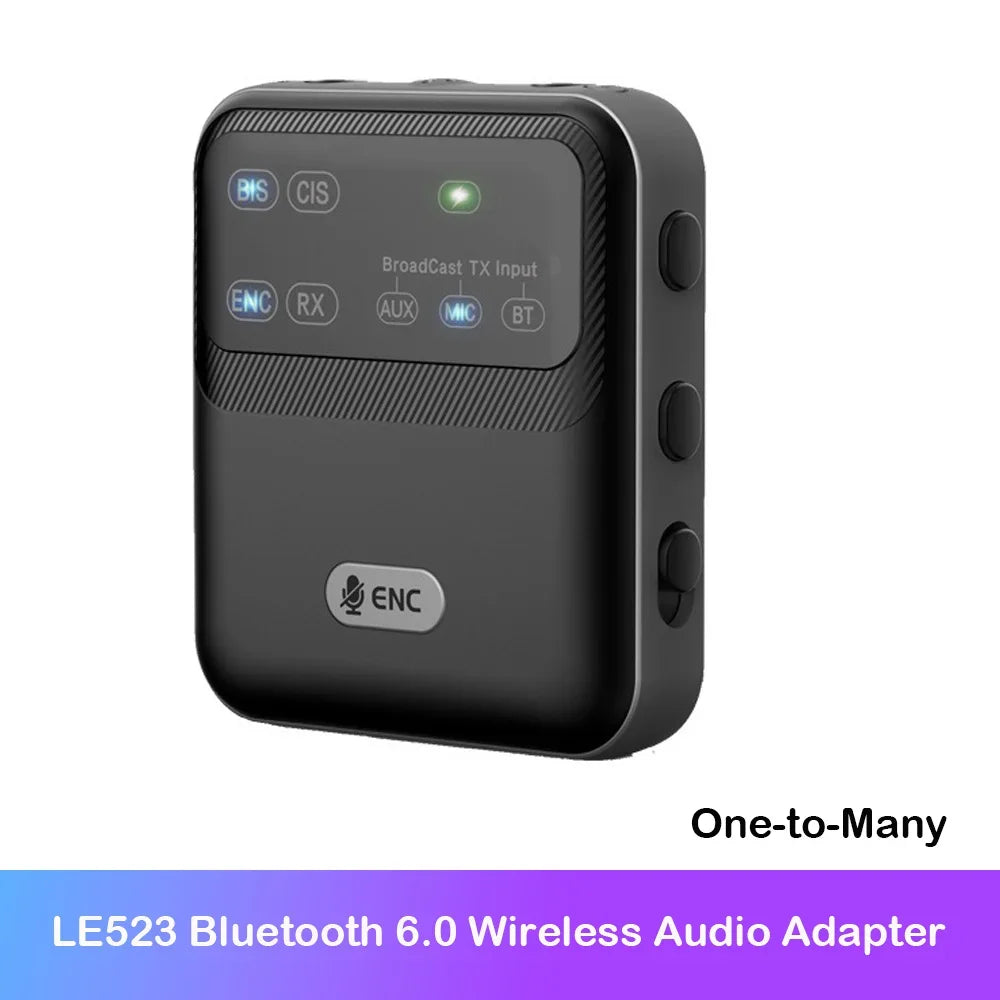 Bluetooth 6.0 Audio Receiver Transmitter ENC Wireless Broadcast One with Multiple Audio System with Mic  for Church Tour Guide