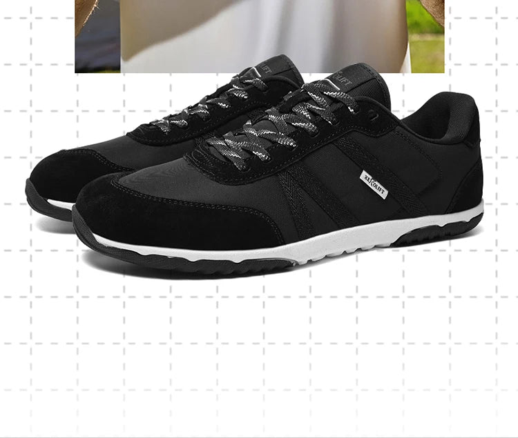 Men Spring and Autumn Oversized Wide Toe Shoes Barefoot Casual Shoes Popular Flat Sneaker Outdoor hiking driving Footwear
