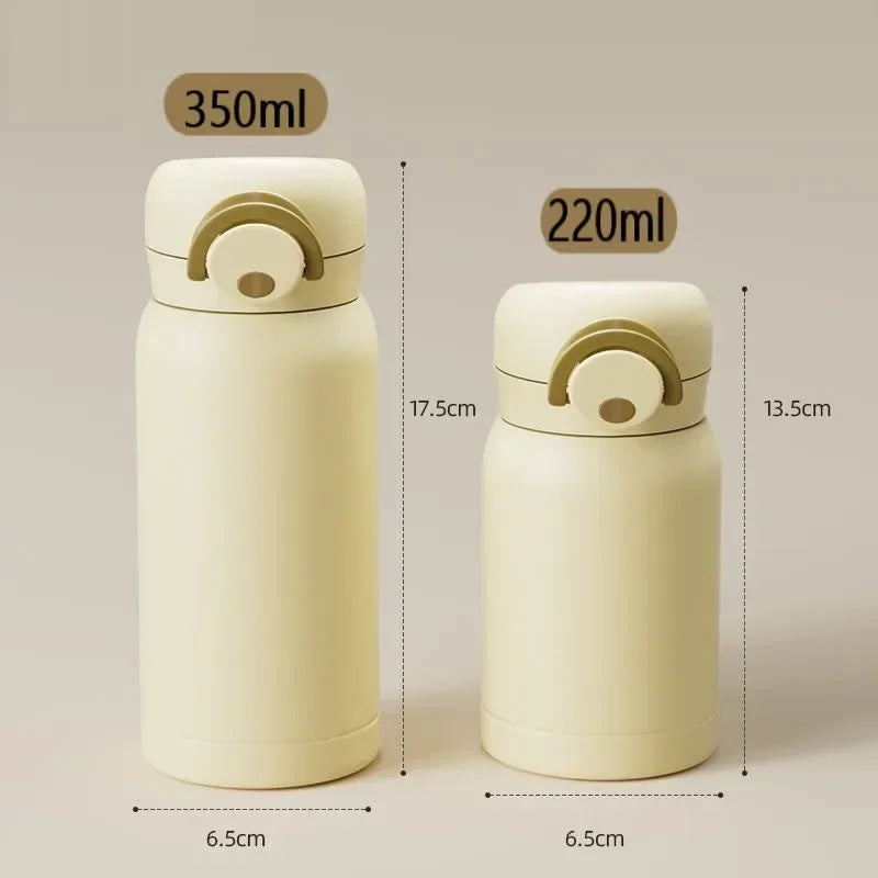 350ml/220ml Mini Thermos Cup Pocket Cup Stainless Steel Thermal Coffee Mug Vacuum Flask Insulated Hot Water Bottle Kids Gift