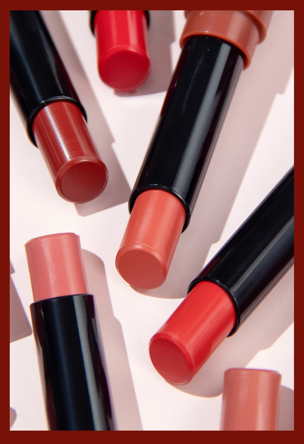 QIBESTNatural Velvet Matte Lipstick Long-lasting 10 Color Lip Stain Lightweight Moisturizing Lip Balm Women Makeup New Lip Tint