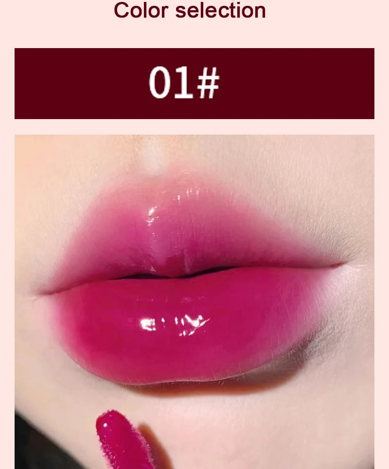 6 colors Light Glass-Like Lip Lacquer - Mirror Shine, Hydrating Formula; Smudge-Proof, Long-Wear, and Skin-Brightening