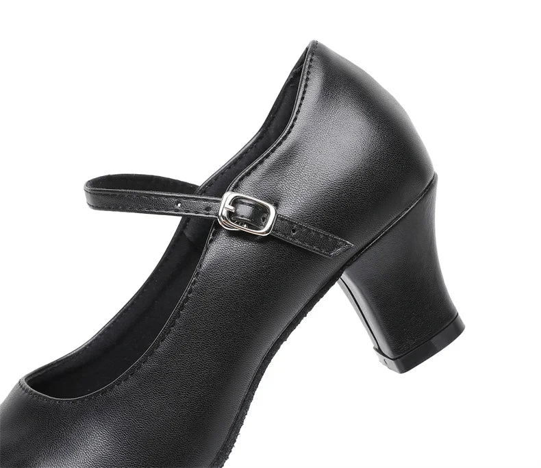 New women's dance shoes Latin party Social Dancing tango jazz elegant dance shoes closed toe black modern dance shoes 35-45