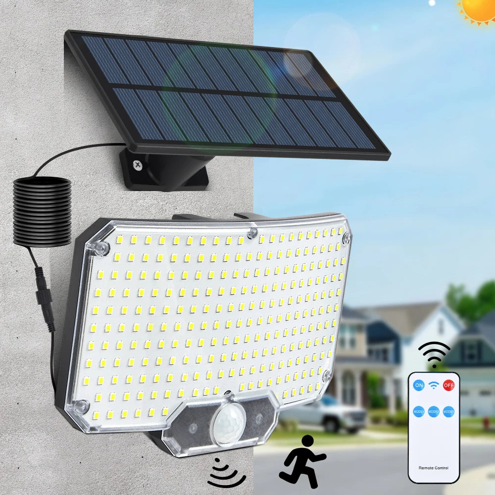 Solar Lights 126/234 LEDs Solar Security Lights Outdoor Garden Motion Sensor 3 Modes Waterproof Split Solar Flood Wall Lights