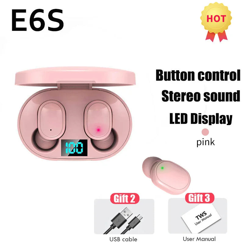 Bluetooth 5.0 Earphones Wireless Bluetooth Headset HiFi Noise Cancelling Headsets With Microphone Headphones For iPhone Xiaomi