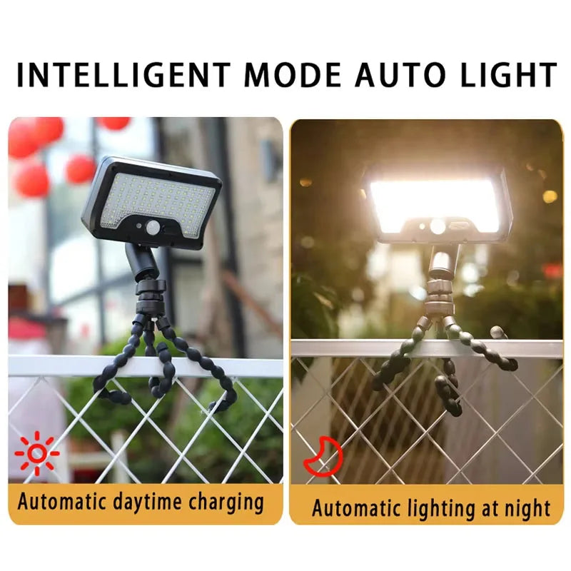 Solar Pathway Lights 92 LEDs Motion Sensor Garden Light Type-C Rechargeable Adjustable Angle for Walkway Driveway Sidewalk Patio