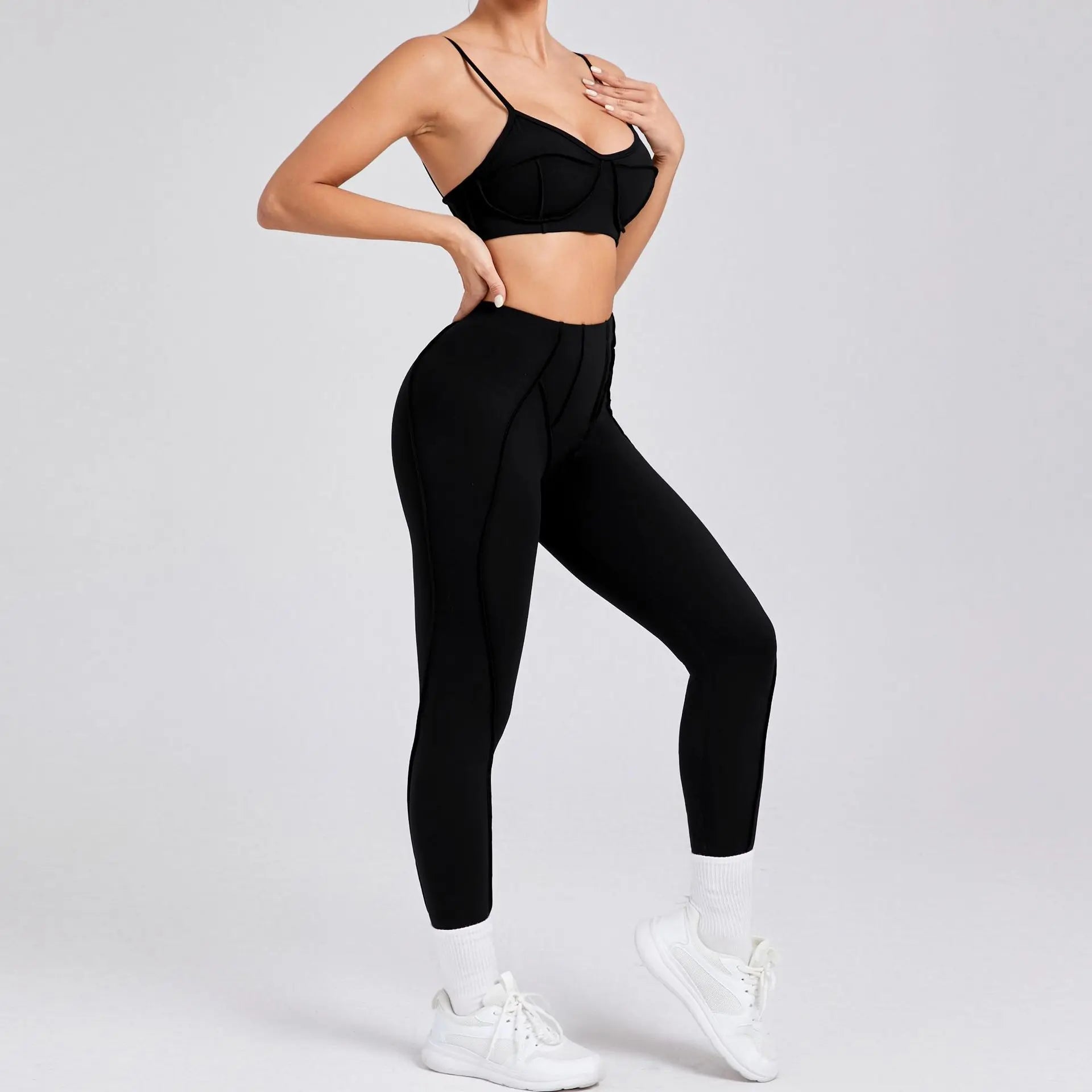 1/2 Pcs Yoga Bra Sets for Women Gym Suit Fitness Outfit High Waist Workout Leggings Activewear