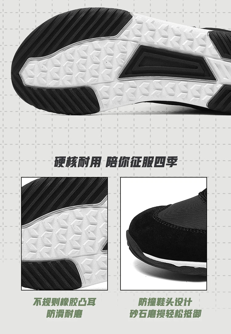 Men Spring and Autumn Oversized Wide Toe Shoes Barefoot Casual Shoes Popular Flat Sneaker Outdoor hiking driving Footwear