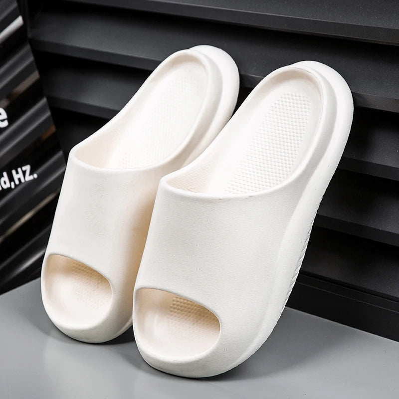 Men's Slippers Fashion Casual Home Sandals Non-Slip Wear-Resistant Soft Soles Couple Style Shoes Thick-Soled Outdoor Beach Shoes