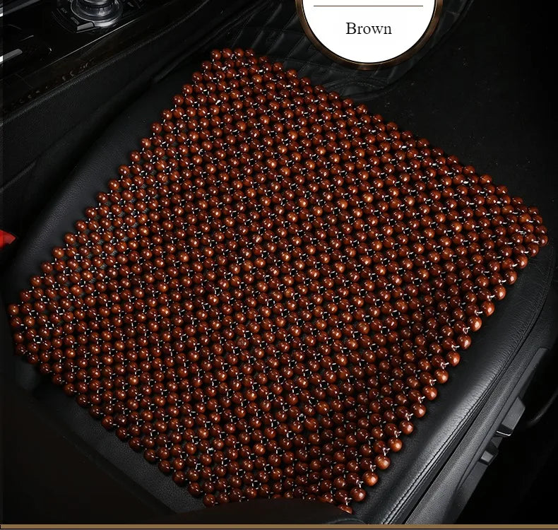 Summer  Wooden Bead Seat Cushion  Stitched by Hand  Comfortable and Breathable  Suitable for Office, Home and Car