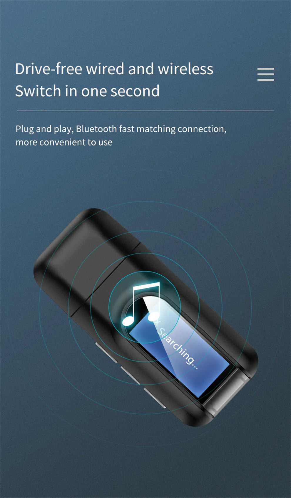 USB Bluetooth 5.0 Audio Transmitter Receiver LCD Display 3.5MM AUX RCA Stereo Wireless Adapter Dongle For PC TV Car Headphones