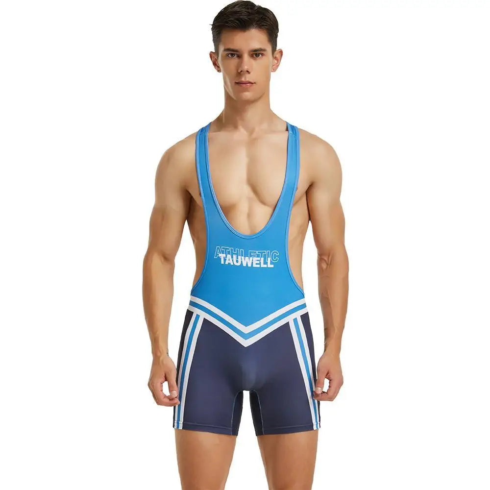 SEOBEAN Mens Undershirts Bodysuit Wrestling Singlet Fitness Workout One-piece Vest Bodywear Underwear Bodybuilding Jumpsuit