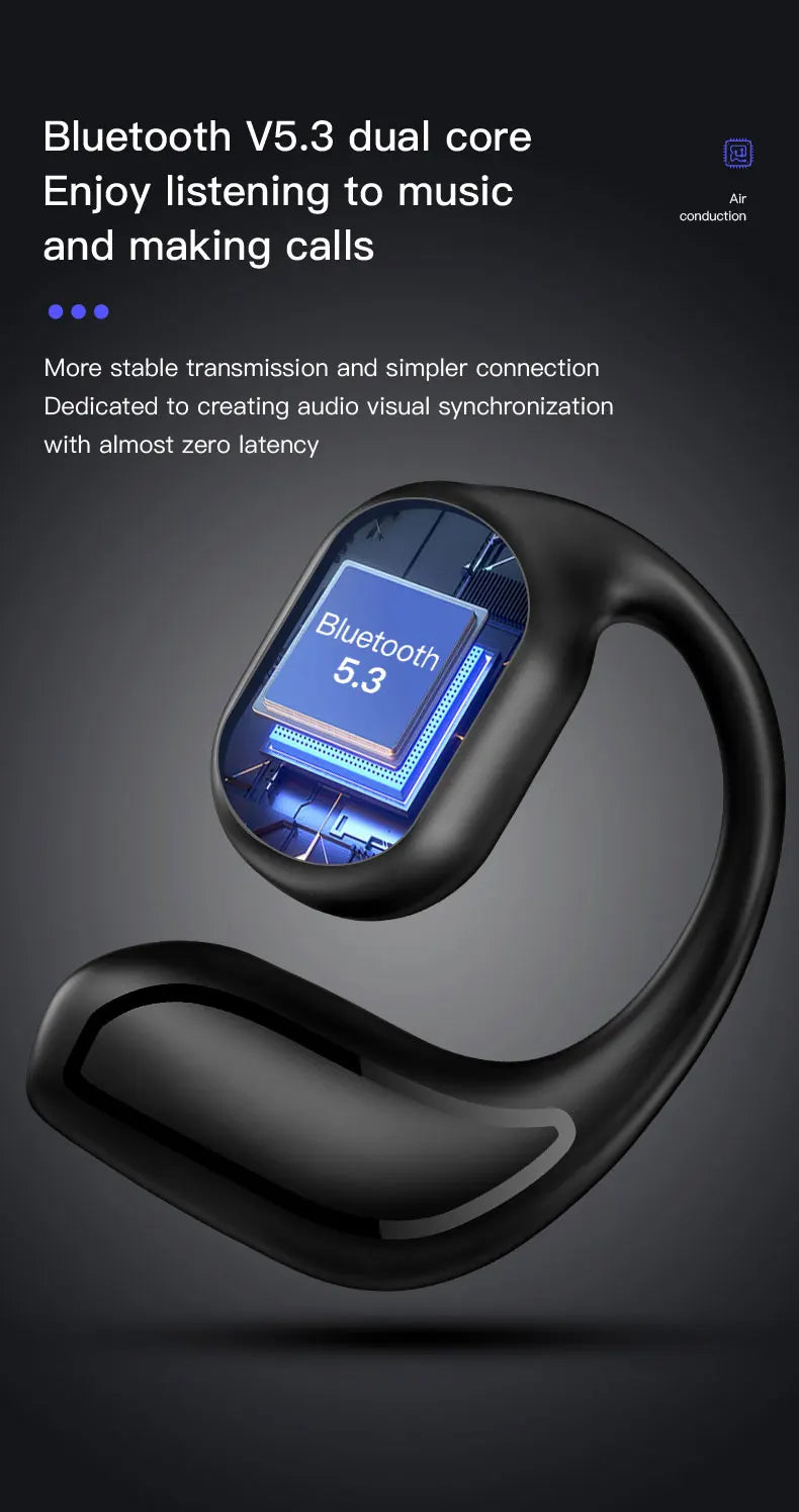 Wireless Headphone Bluetooth 5.3 Headset Hands-free Noise Control Stereo Music Earphone With Mic Work On All Smartphone