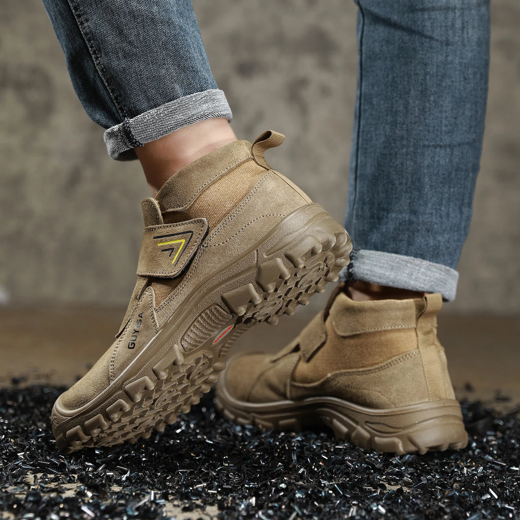 Work shoes for men, anti-shatter, anti-stab, anti-scald, durable sole, all-season model