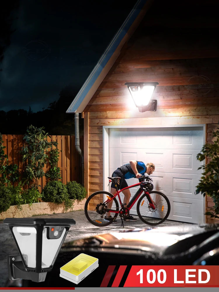 Solar Outdoor Lights USB Rechargeable Solar Lawn Lamp Motion Sensor 3 Modes Solar Wall Lamp Outdoor Waterproof Garden Yard Light