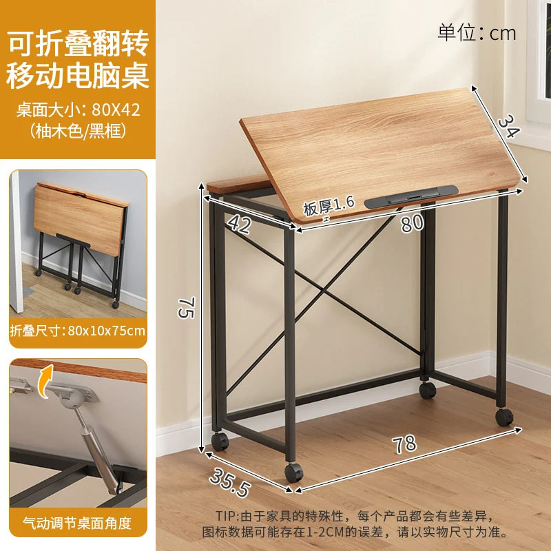 Foldable Laptop Desk for Home And Bedside Use Space-Saving Multifunctional Junior High Student Study Table