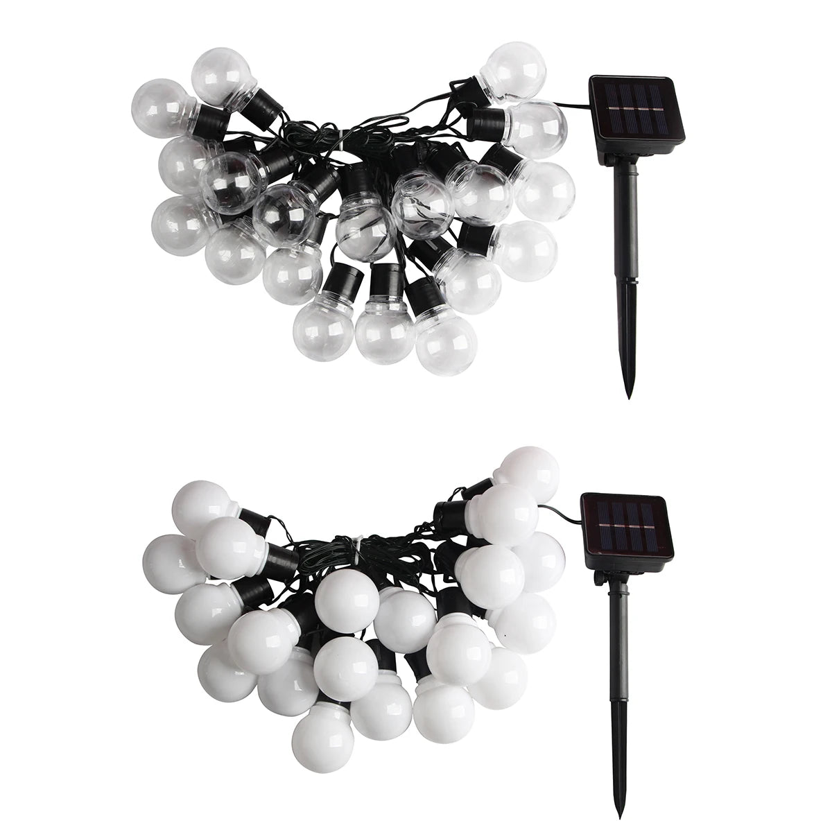 Solar Lights String Globe Bulbs Outdoor Solar String Lamps For Garden Terrace Party Camping Christmas Street Decoration