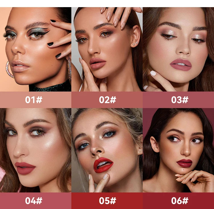 6 colors Moisturizing Lip Gloss-Pearlescent Lustrous Mirror Nude Lip Stain with Natural Lip Oil Valentine's Christmas Day Gifts