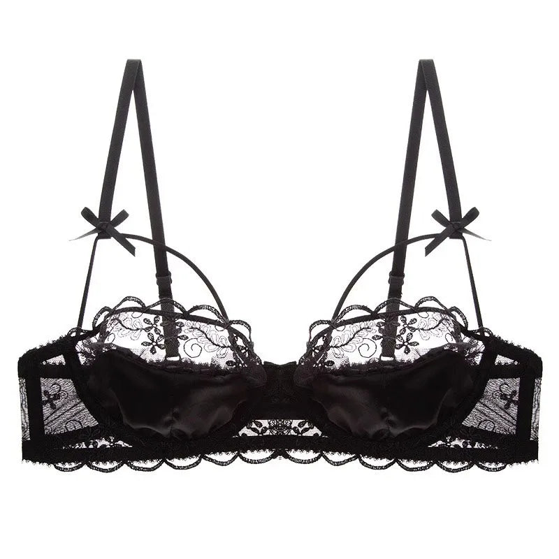 Sexy Women Seamless Bra Set Breathable Chest Gathering Underwear Low-waisted Triangle Panties Teenage Soft Underwear Lingerie