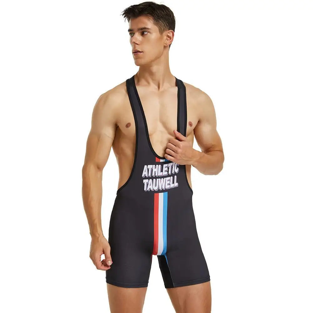 SEOBEAN Mens Undershirts Bodysuit Wrestling Singlet Fitness Workout One-piece Vest Bodywear Underwear Bodybuilding Jumpsuit