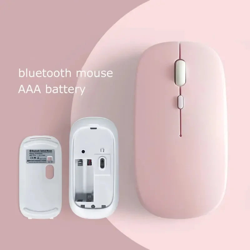 Wireless Bluetooth-compatible Mouse Portable Ergonomic Computer Mice For Laptop iPad Tablet PC Mobile Phone Office Gaming Mouse