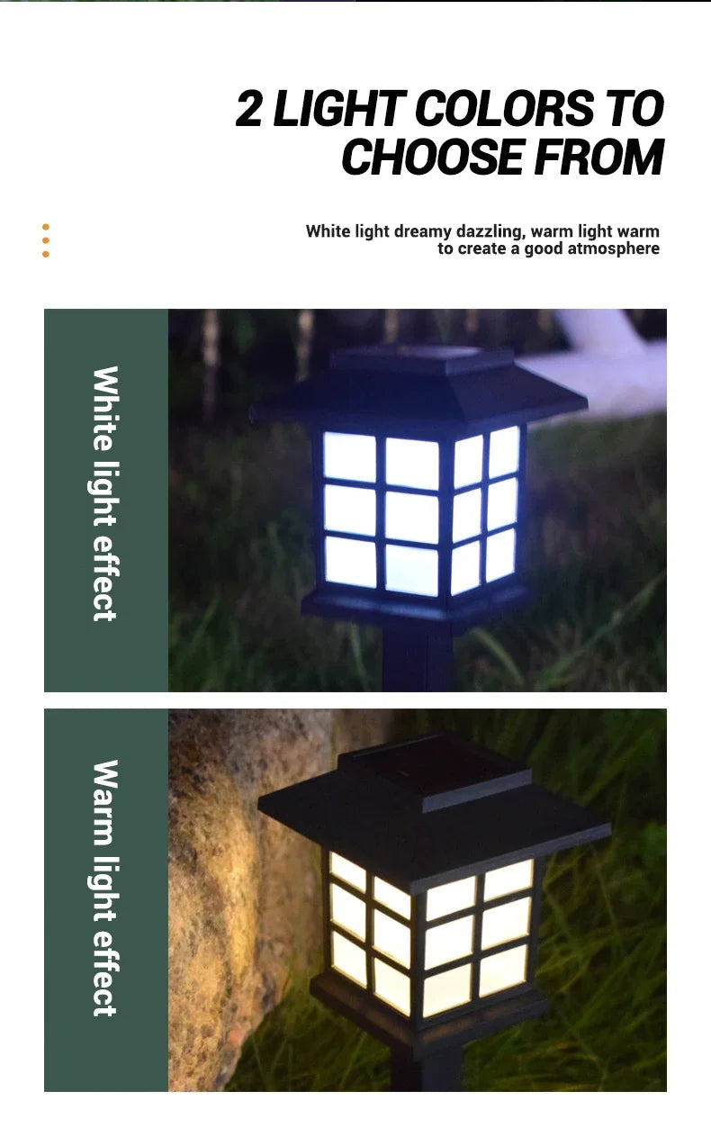 Outdoor Solar Lights Garden Lights Solar Powered Lamp Lantern Waterproof Landscape Lighting Pathway Yard Lawn Garden Decoration