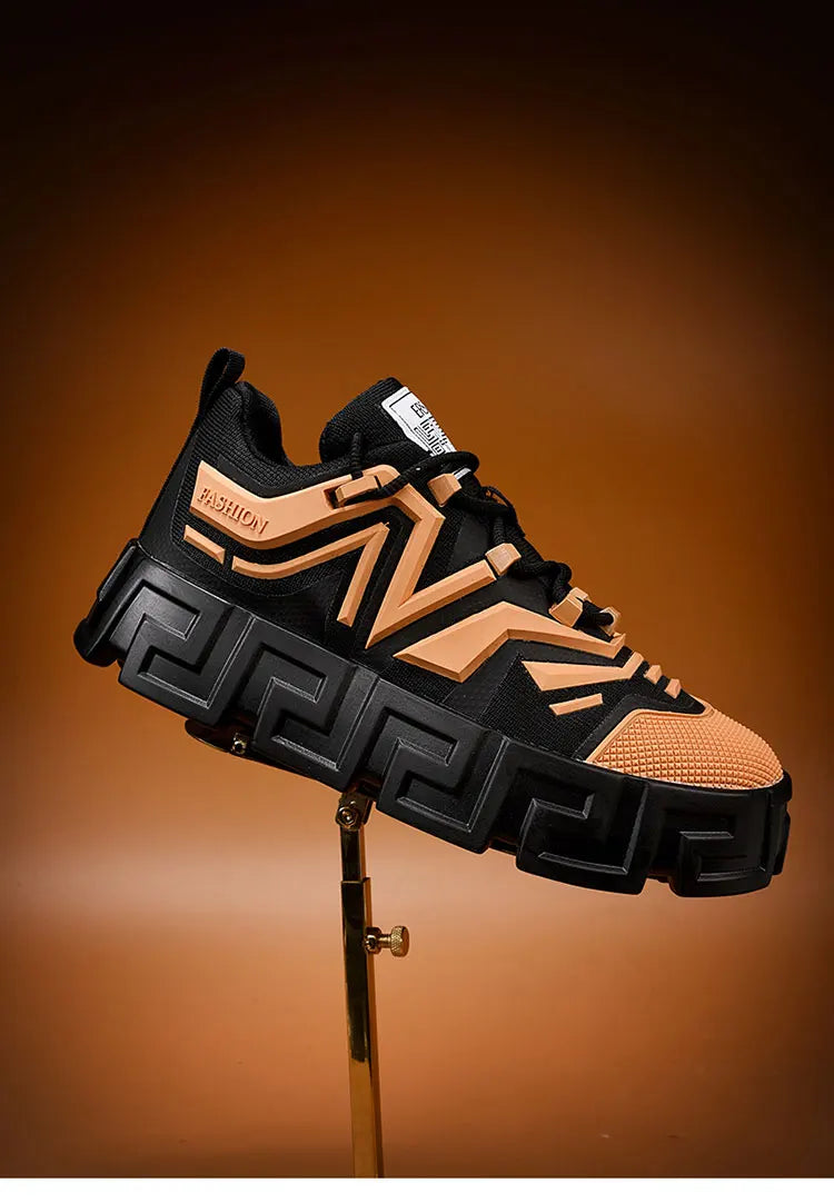 Men's Casual Sports Shoes, Fashionable Thick Soled Skateboarding Shoes, Trendy and Comfortable Men's Shoes Suitable for Outdoor