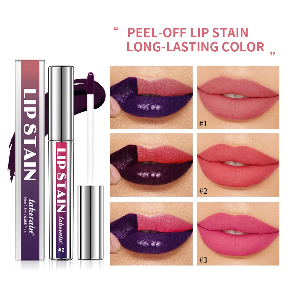 Lakerain Peel Off and Reveal Lip Stain - Long Lasting, Waterproof Pink Lip Tint, Transfer Proof Natural Lip Stain