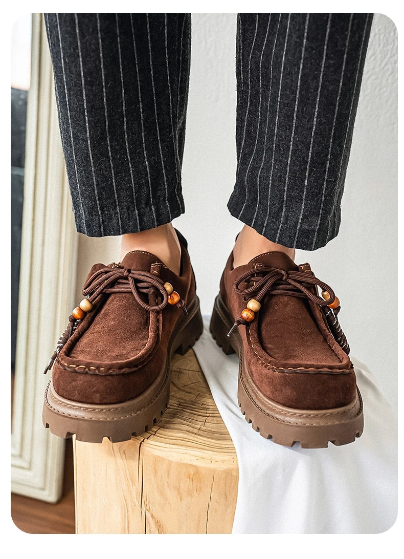 Men's Wide Toe Barefoot Shoes Classic Retro Casual Shoes Lightweight Outdoor Sports Walking Shoes Brown Thick Soled Work Shoes