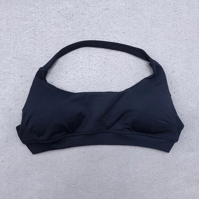 Gym Set 2pcs Women Backless Yoga Bra Top Workout Scrunch Pants Sports Suit Fitness Clothes Seamless Outfits Yoga Leggings
