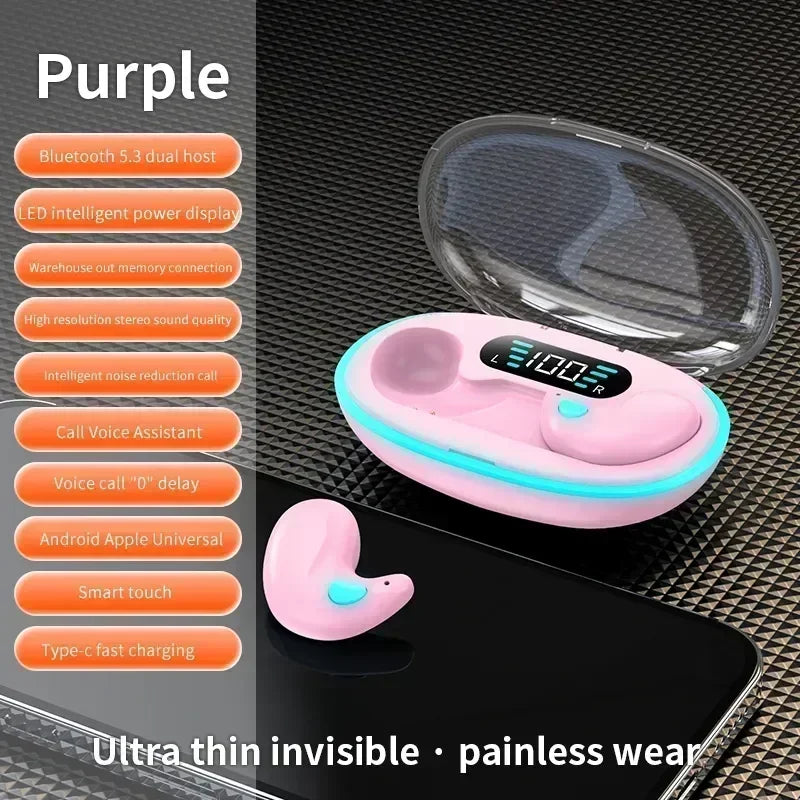 Bluetooth Wireless Headphones Earbuds Ear Hooks Bluetooth Earphones Bass Noise Reduction Earbuds HiFi Stereo Headsets