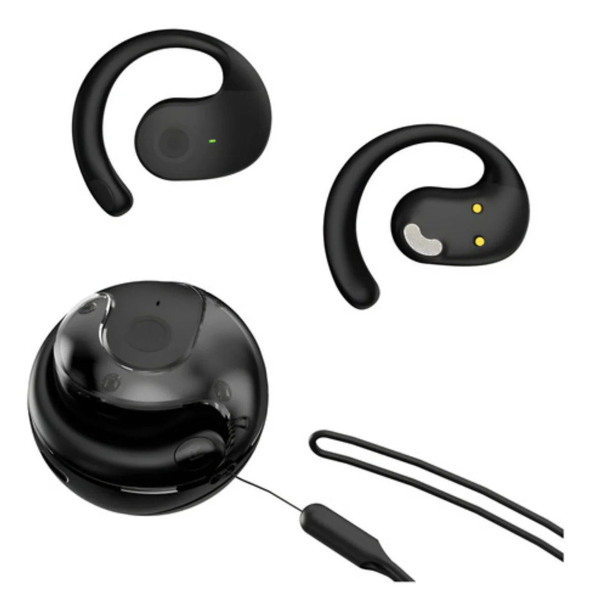 Bluetooth wireless headphones - bone conduction - touch control - non-intrusive earpiece - extremely long battery life